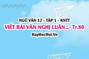 Soạn bài Viết bài văn nghị luận về một vấn đề liên quan đến tuổi trẻ trang 80 Ngữ văn lớp 12 tập 1 Kết nối tri thức
